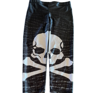 Terez for Soulcycle Black Skull and Crossbones Leggings